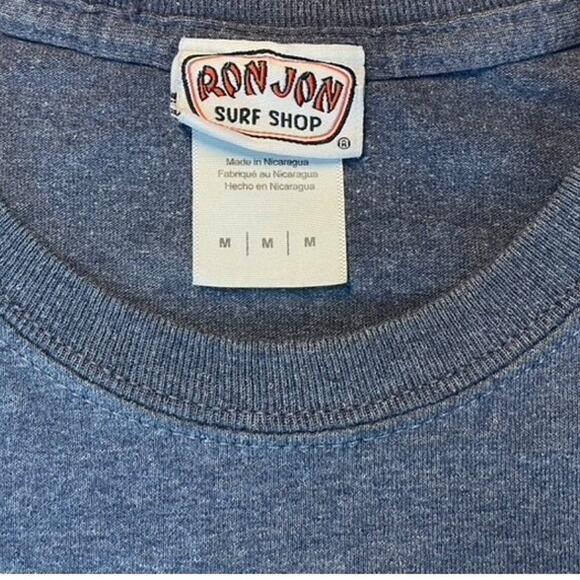 RON JON SURF SHOP Mens T-Shirt (M) Heather Blue Beach Island New Jersey Soft - Picture 6 of 7